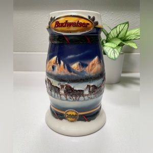 2000 Budweiser Anheuser-Busch Holiday Stein “Holiday in the Mountains”